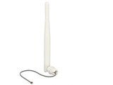 Delock WLAN 802.11 b/g/n Antenne I-PEX Inc., MHF® I Stecker 3 dBi omnidirektional 1.13 12 cm flexibel Clip weiß