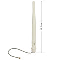 Delock WLAN 802.11 b/g/n Antenne I-PEX Inc., MHF® I Stecker 3 dBi omnidirektional 1.13 12 cm flexibel Clip weiß
