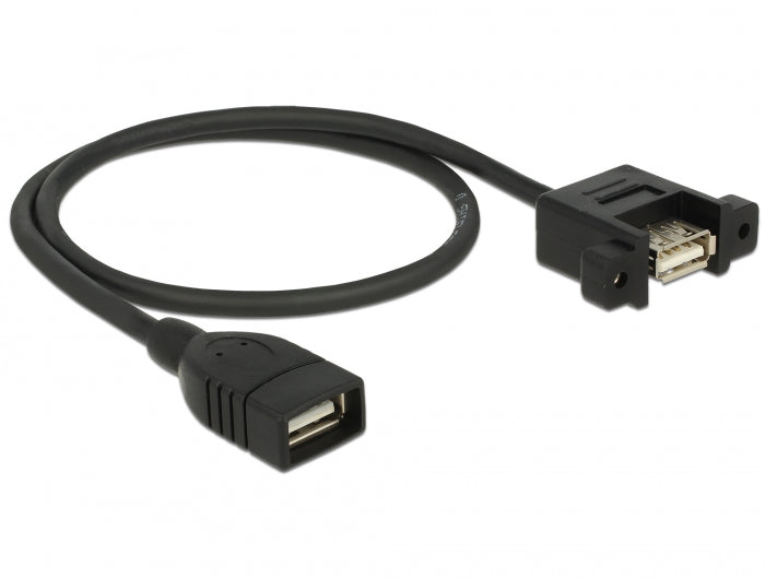 Delock Kabel USB 2.0 Typ-A Buchse > USB 2.0 Typ-A Buchse zum Einbau 0,5 m