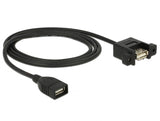 Delock Kabel USB 2.0 Typ-A Buchse > USB 2.0 Typ-A Buchse zum Einbau 1 m
