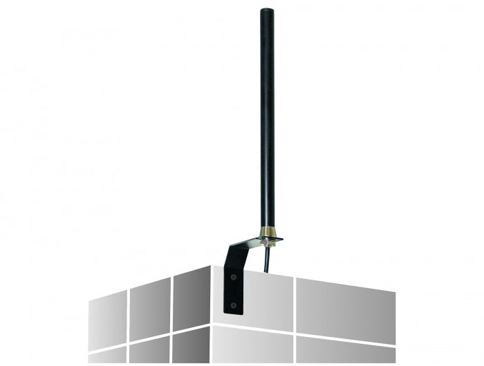 Delock LTE UMTS GSM Antenne SMA Stecker 3 dBi omnidirektional starr mit Anschlusskabel RG-58, 3 m Wandmontage outdoor schwarz