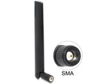 Delock NB-IoT 900 MHz Antenne SMA Stecker 3 dBi omnidirektional mit Kippgelenk schwarz
