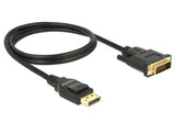 Delock Kabel DisplayPort 1.2 Stecker > DVI 24+1 Stecker Passiv 4K 30 Hz 1 m schwarz