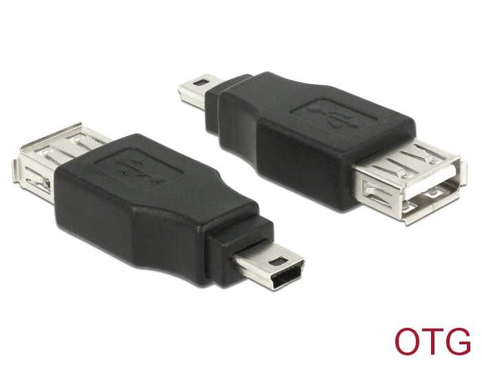 Delock Adapter USB mini Stecker > USB 2.0-A Buchse OTG