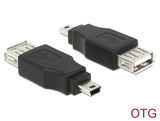 Delock Adapter USB mini Stecker > USB 2.0-A Buchse OTG
