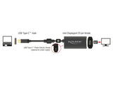 Delock Adapter USB Type-C™ Stecker > mini DisplayPort Buchse (DP Alt Mode) 4K 60 Hz mit PD Funktion