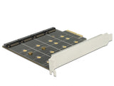 Delock PCI Express x4 Karte > 4 x intern M.2 Key B mit RAID