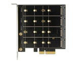 Delock PCI Express x4 Karte > 4 x intern M.2 Key B mit RAID