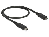 Delock USB 10 Gbps Verlängerungskabel USB Type-C™ Stecker zu Buchse 0,5 m 4K PD 60 W