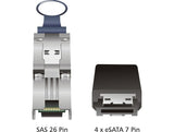 Delock Kabel Mini SAS SFF-8088 > 4 x eSATA 1 m