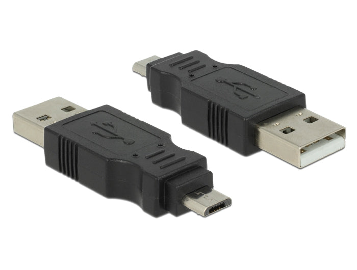 Delock Adapter USB 2.0 Typ Micro-B Stecker zu USB 2.0 Typ-A Stecker