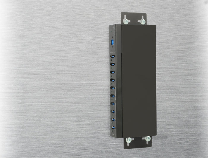 Delock Externer Industrie Hub 10 x USB 5 Gbps Typ-A mit 20 kV ESD Schutz