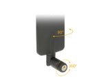 Delock LTE Antenne SMA Stecker 2 dBi omnidirektional drehbar mit Kippgelenk schwarz