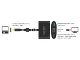 Delock Adapter USB Type-C™ Stecker > VGA Buchse (DP Alt Mode) + USB Typ-A + USB Type-C™ PD