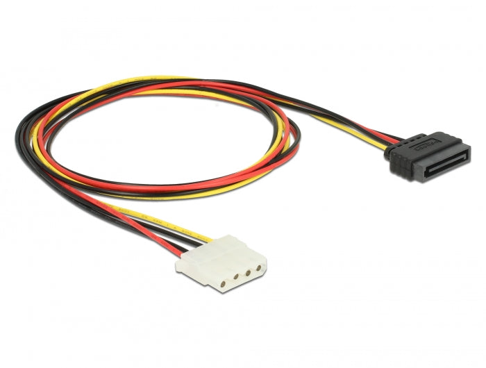 Delock Stromkabel SATA 15 Pin Stecker > 4 Pin Buchse 100 cm