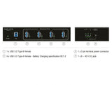 Delock Externer Industrie Hub 4 x USB 5 Gbps Typ-A mit 20 kV ESD Schutz