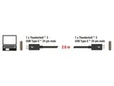 Delock Thunderbolt™ 3 (20 Gb/s) USB-C™ Kabel Stecker > Stecker passiv 2,0 m 3 A schwarz