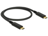 Delock USB 10 Gbps Kabel USB Type-C™ zu USB Type-C™ 0,5 m PD 3 A E-Marker