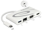 Delock USB Type-C™ 3.1 Dockingstation HDMI 4K 30 Hz + VGA + LAN + USB PD