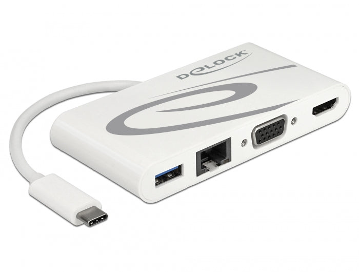 Delock USB Type-C™ 3.1 Dockingstation HDMI 4K 30 Hz + VGA + LAN + USB PD