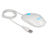 Delock Optische 3-Tasten LED Maus USB Typ-A weiß
