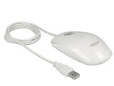 Delock Optische 3-Tasten LED Maus USB Typ-A weiß