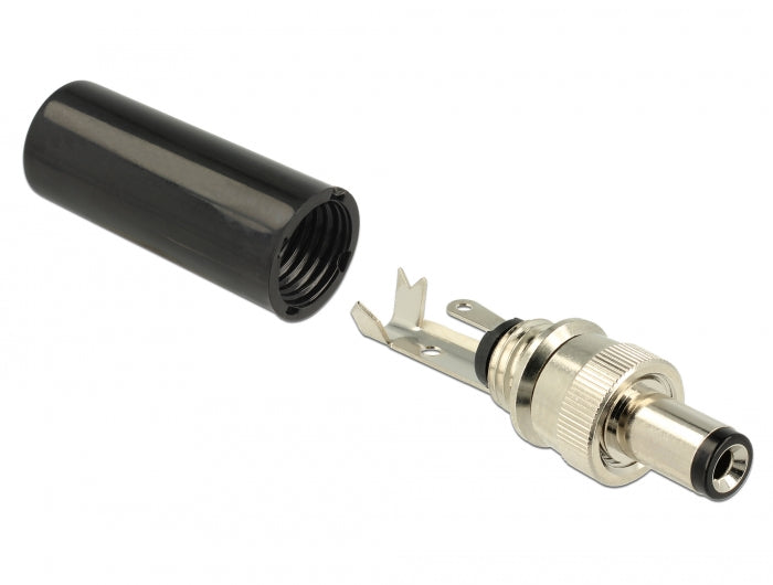 Delock Steckverbinder DC 5,5 x 2,1 mm mit Länge 9,5 mm Hohlstecker Lötversion