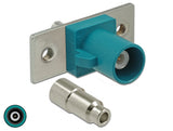 Delock FAKRA Z Stecker Federpin zum Löten 2 vorgestanzte Löcher