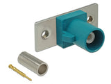 Delock FAKRA Z Stecker Federpin zum Crimpen 2 vorgestanzte Löcher