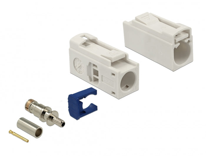 Delock FAKRA B Buchse 25 mm (lang) zum Crimpen