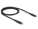 Delock USB 10 Gbps Kabel USB Type-C™ Stecker zu Stecker PD 3.0 60 W E-Marker 1 m koaxial