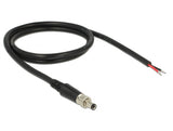 Delock Stromversorgungskabel DC 5,5 x 2,1 x 9,5 mm verschraubbar zu offenen Kabelenden 95 cm