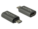 Delock Adapter USB 2.0 Micro-B Stecker zu USB Type-C™ 2.0 Buchse anthrazit