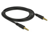 Delock Klinkenkabel 3,5 mm 5 Pin Stecker zu Stecker 2 m schwarz