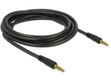Delock Klinkenkabel 3,5 mm 5 Pin Stecker zu Stecker 3 m schwarz