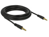 Delock Klinkenkabel 3,5 mm 5 Pin Stecker zu Stecker 5 m schwarz