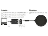 Delock Kondensator Tisch Mikrofon Omnidirektional für Konferenz mit 3,5 mm Klinkenstecker 3 Pin