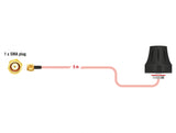 Delock LTE Antenne SMA Stecker 2 dBi starr omnidirektional mit Anschlusskabel (RG-316U 5 m) outdoor schwarz