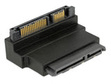Delock Adapter SATA 22 Pin Buchse mit Einrastfunktion zu Stecker - gewinkelt unten