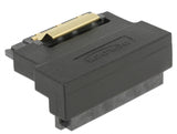 Delock Adapter SATA 22 Pin Buchse mit Einrastfunktion zu Stecker - gewinkelt unten
