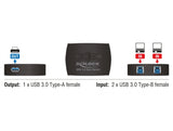 Delock USB 5 Gbps Switch für 2 PC an 1 Gerät