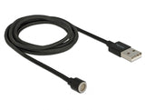 Delock Magnetisches USB Daten- und Ladekabel schwarz 1,1 m