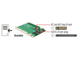 Delock 2.5″ Konverter SATA 22 Pin > 1 x M.2 Key B - 7 mm