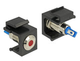 Delock Keystone LED rot 6 V flach, schwarz