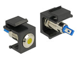 Delock Keystone LED gelb 6 V flach, schwarz