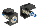Delock Keystone LED blau 6 V flach, schwarz