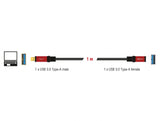 Delock USB 5 Gbps Verlängerungskabel Typ-A Stecker zu USB 5 Gbps Typ-A Buchse 1 m Premium