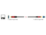 Delock USB 5 Gbps Kabel Typ-A Stecker zu USB 5 Gbps Typ-B Stecker 1 m Premium