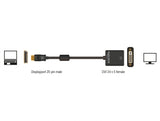 Delock Adapter DisplayPort 1.1 Stecker > DVI Buchse Passiv schwarz