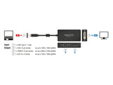 Delock Adapter USB Type-C™ Stecker zu VGA / HDMI / DVI Buchse schwarz